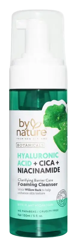 By Nature Clarifying Foaming Cleanser with Hyaluronic Acid + Cica + Niacinamide