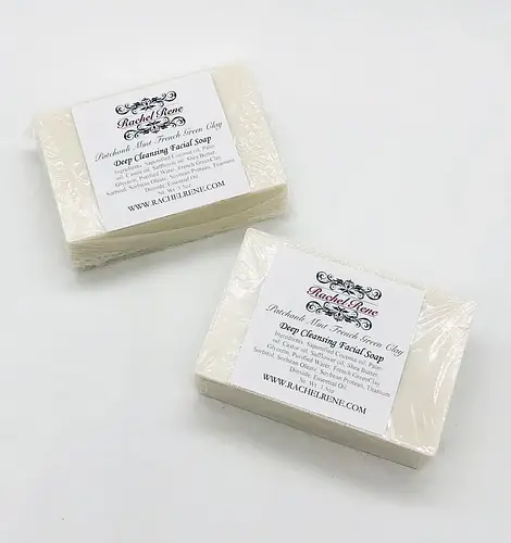 Rachel Rene Patchouli Mint French Green Clay Facial Soap Bar