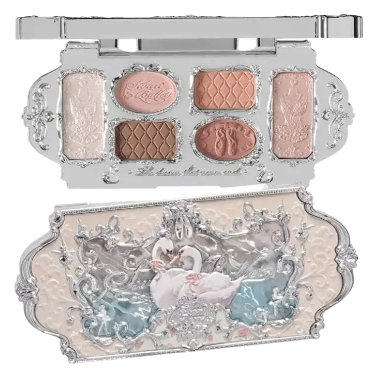 Flower Knows Swan Ballet Six-Color Makeup Palette 01 White Swan