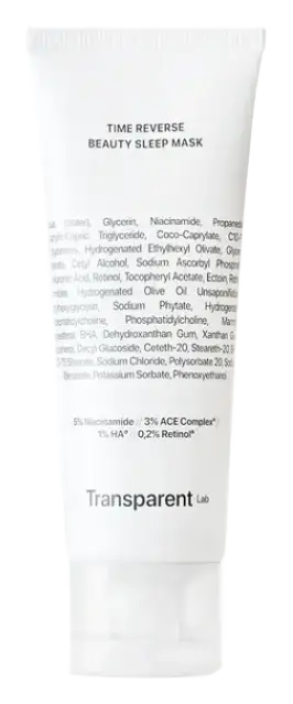 Transparent Lab Time Reverse Beauty Sleep Mask