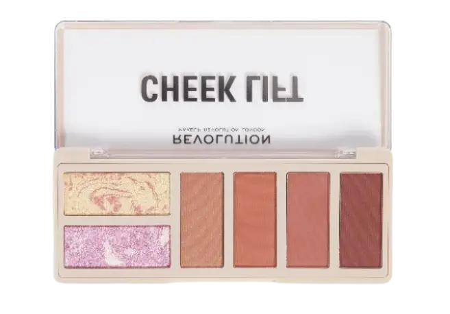 Revolution Beauty Cheek Lift Palette Coral Dreaming Pink Energy