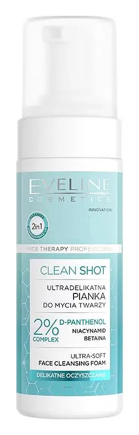 Eveline Clean Shot Ultra-Soft Face Cleansing Foam