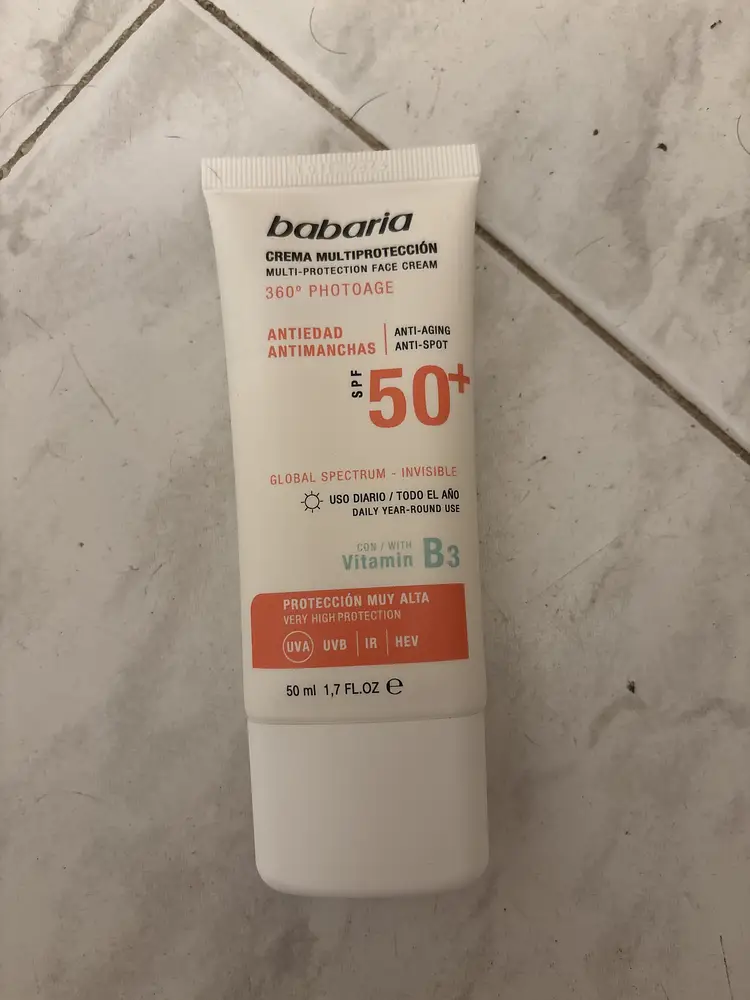 Babaria Multi protection face cream SPF50+