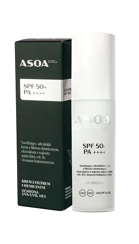 Asoa Krem Z Filtrem Chemicznym SPF 50+