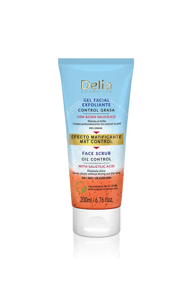 Delia Cosmetics Gel facial exfoliante control grasa