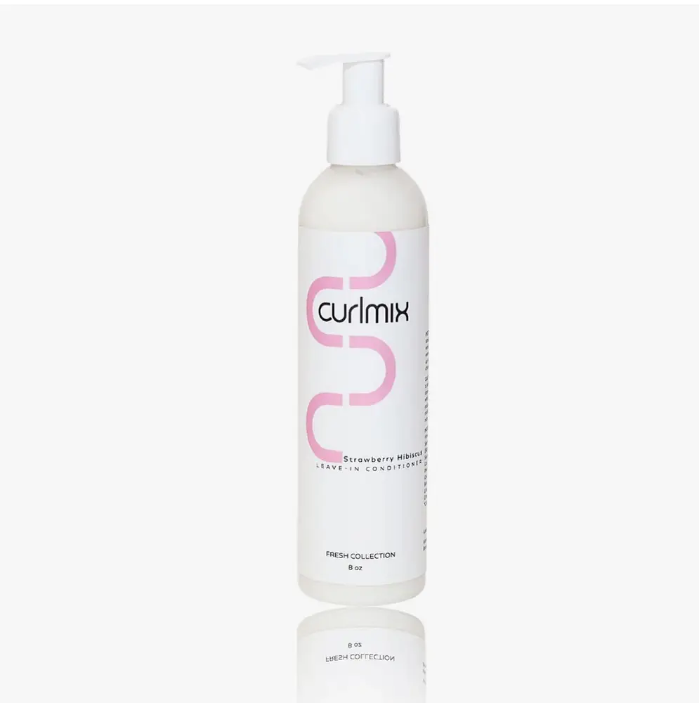 Curlmix LEAVE-IN CONDITIONER – STRAWBERRY HIBISCUS WITH GRAPESEED OIL & SLIPPERY ELM