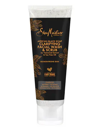 Shea Moisture African Black Soap Clarifying Facial Wash & Scrub