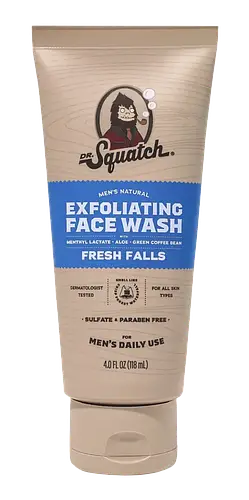 Dr. Squatch Fresh Falls Men's Natural Exfoliating Face Wash