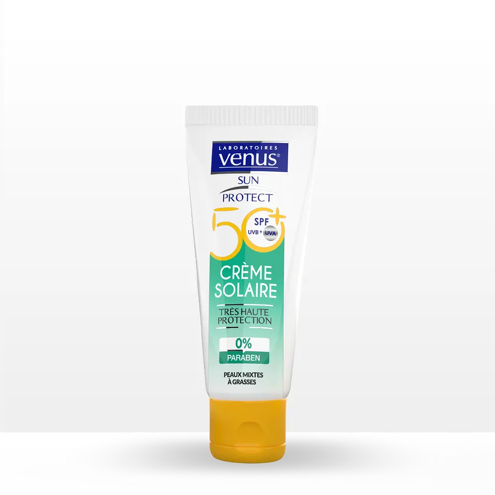 laboratoires venus Crème Solaire Tres Haute Protection SPF 50+ Peaux Mixtes A Grasses