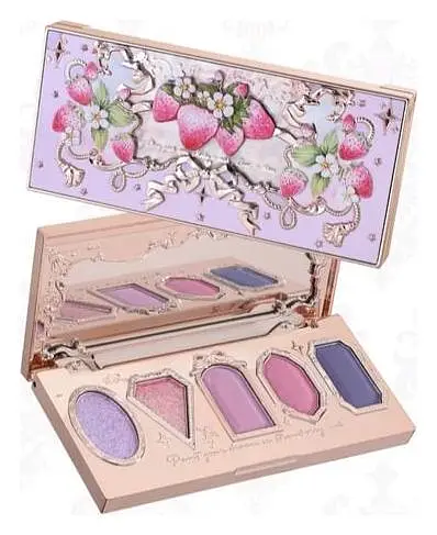 Flower Knows Violet Strawberry Rococo Eyeshadow Palette G01 Starmoon Strawberry