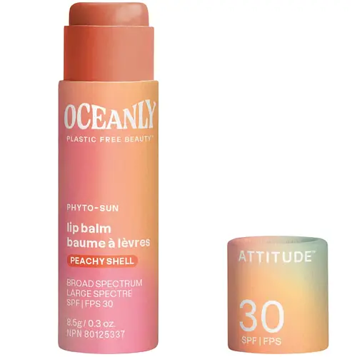 ATTITUDE Oceanly Phyto-Sun Lip Balm SPF 30 Peachy Shell