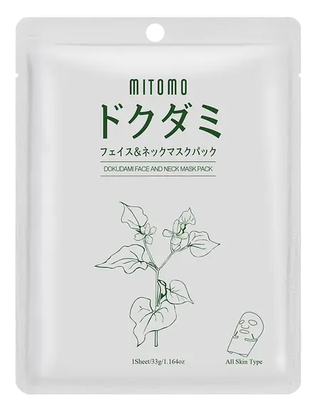 Mitomo Face And Neck Mask Dokudami