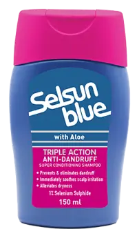 Selsun Blue Triple Action Anti Dandruff Shampoo Super Conditioning with Aloe