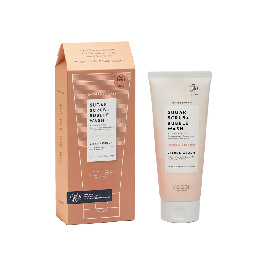 Voesh Shower & Empower Sugar Scrub + Bubble Wash Citrus Crush