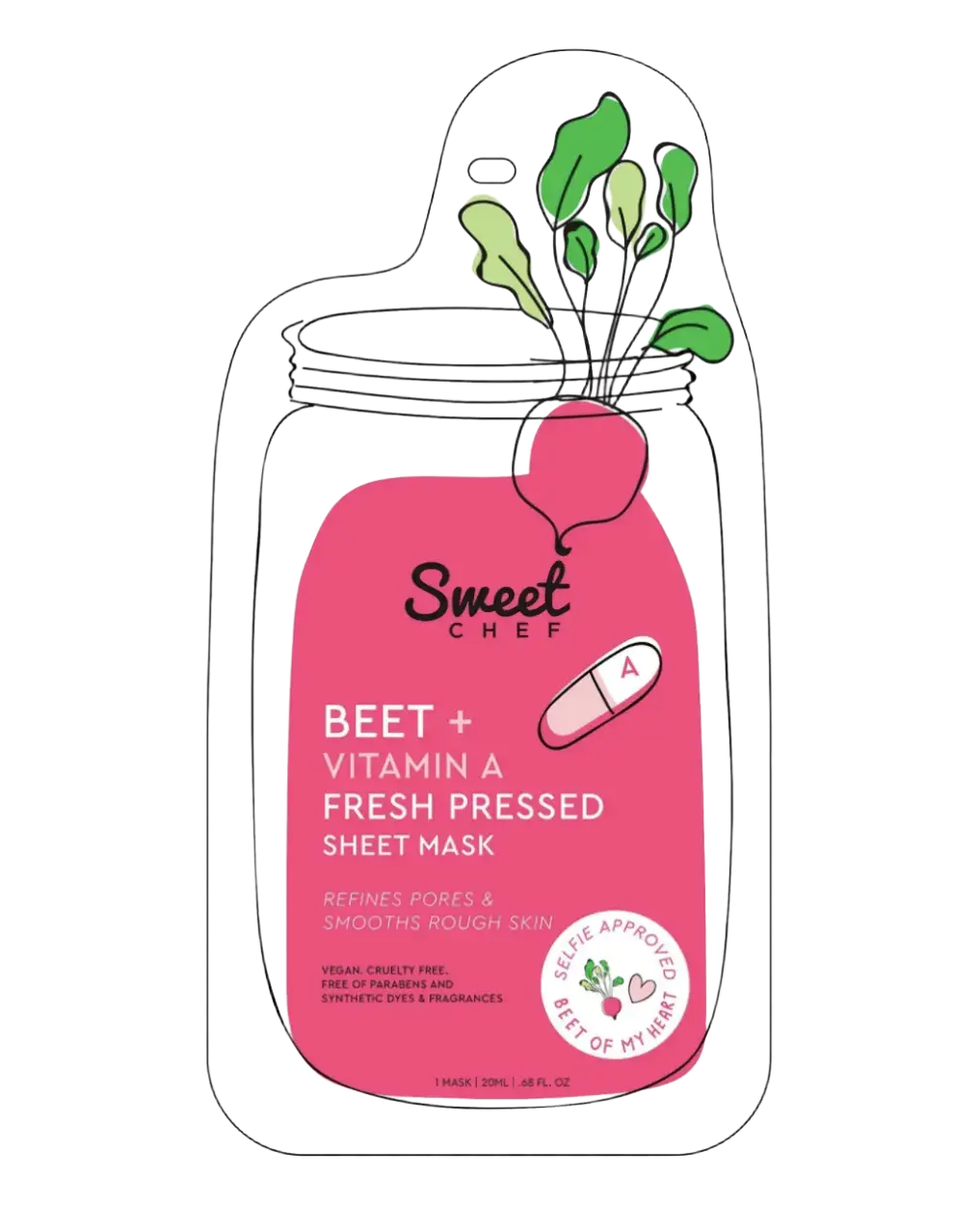 Sweet Chef Fresh Pressed Sheet Mask Beet + Vitamin A