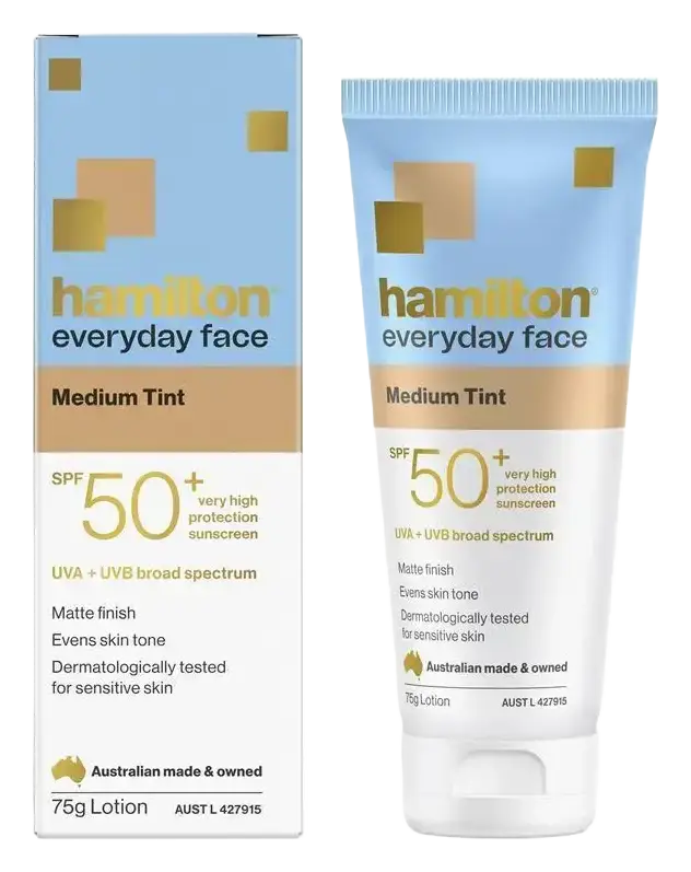 Hamilton Everyday Face Matte Tinted Sunscreen SPF 50+ Medium