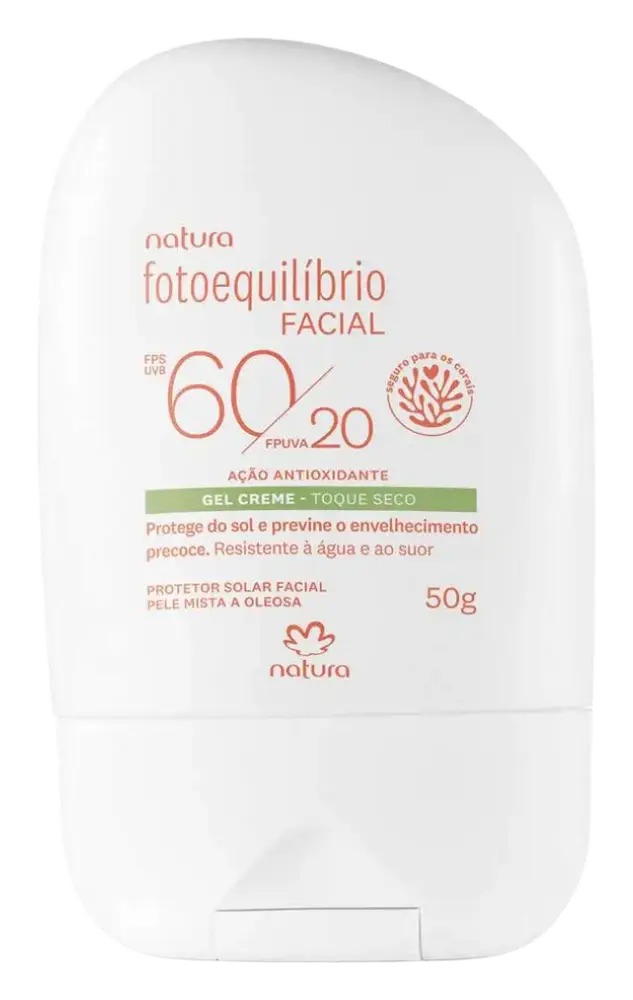 Natura Protetor Facial Gel Creme FPS 60/FPUVA 20 Fotoequilíbrio