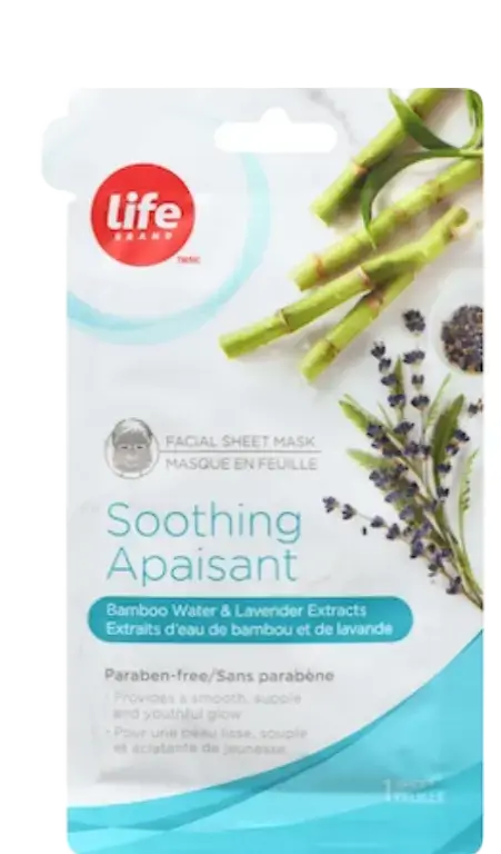 Life Facial Sheet Mask Bamboo Water & Lavender Extracts
