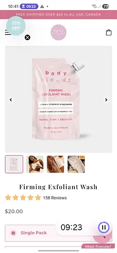 BodyBlendz Firming Exfoliant Wash