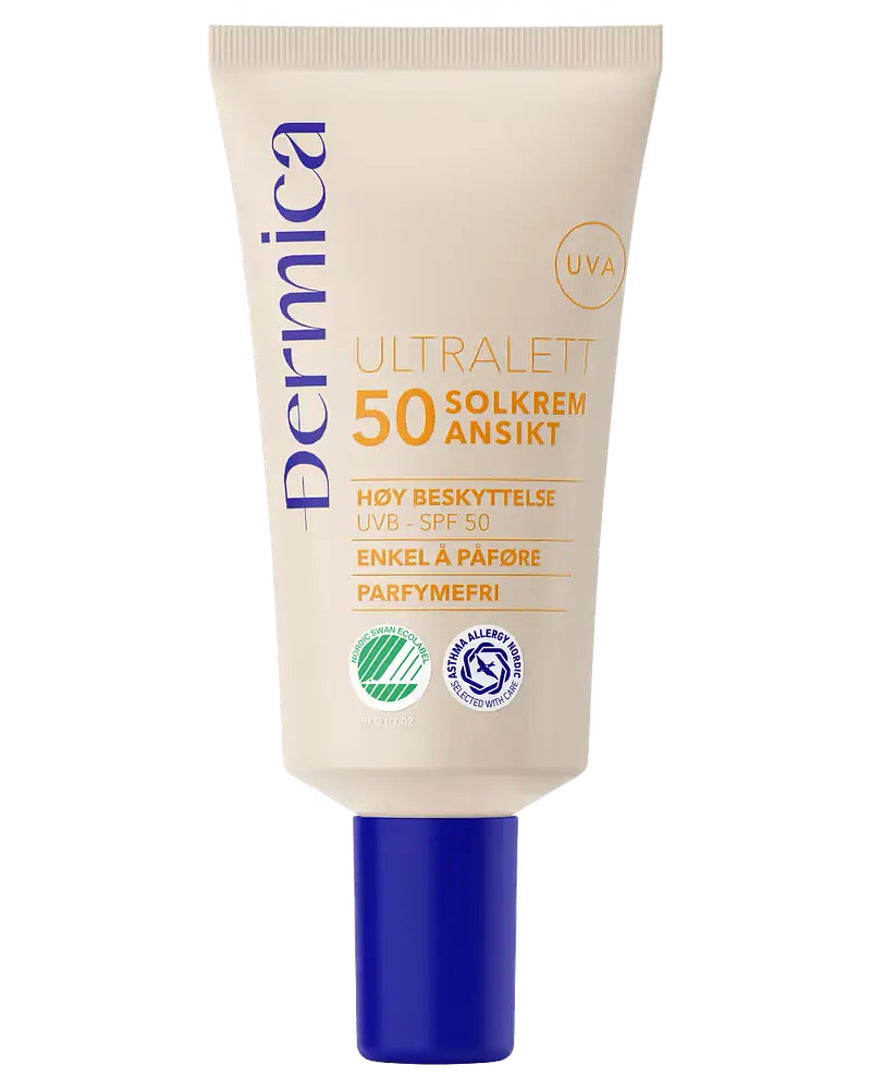 Dermica Ultralett Solkrem Ansikt SPF 50