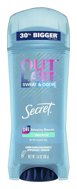 Secret Outlast Clear Gel Antiperspirant Deodorant Unscented