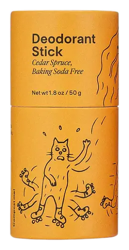 Meow Meow Tweet Deodorant Stick Cedar Spruce Baking Soda Free