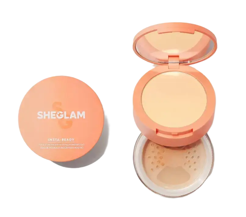 SHEGLAM Insta-Ready Face & Under Eye Setting Powder Duo Smooth Sand