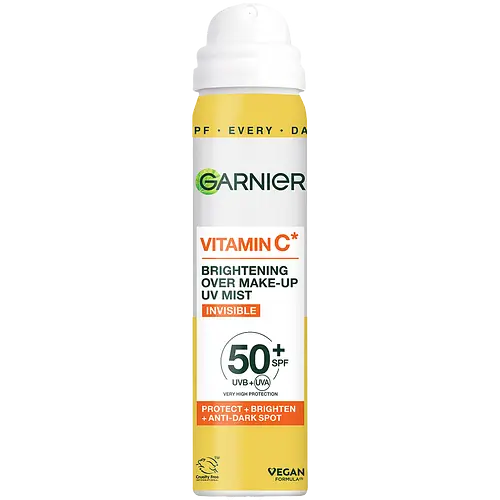 Garnier Vitamin C Brightening Over Make-Up UV Mist Invisible SPF 50+ UK