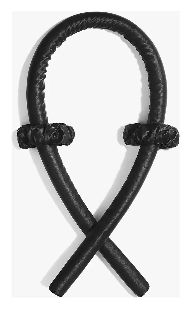 LILYSILK Heatless Silk Curling Headband And Scrunchie Set Black