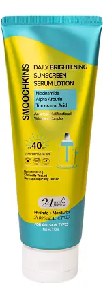Smoochkins Daily Brightening Sunscreen Serum Lotion SPF 40