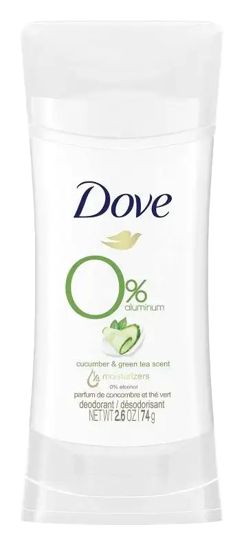 Dove 0% Aluminum Deodorant Stick Cucumber & Green Tea