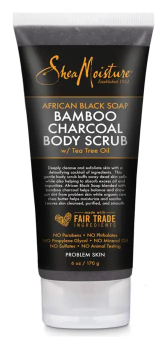 Shea Moisture African Black Soap Bamboo Charcoal Body Scrub