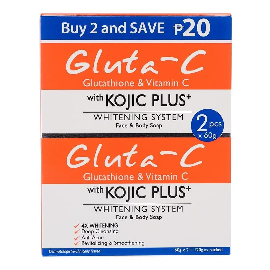 Gluta-C Kojic Plus+ Whitening System Face & Body Soap