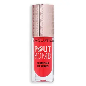 Revolution Beauty Pout Bomb Plumping Lip Gloss Cherry Sheer Red