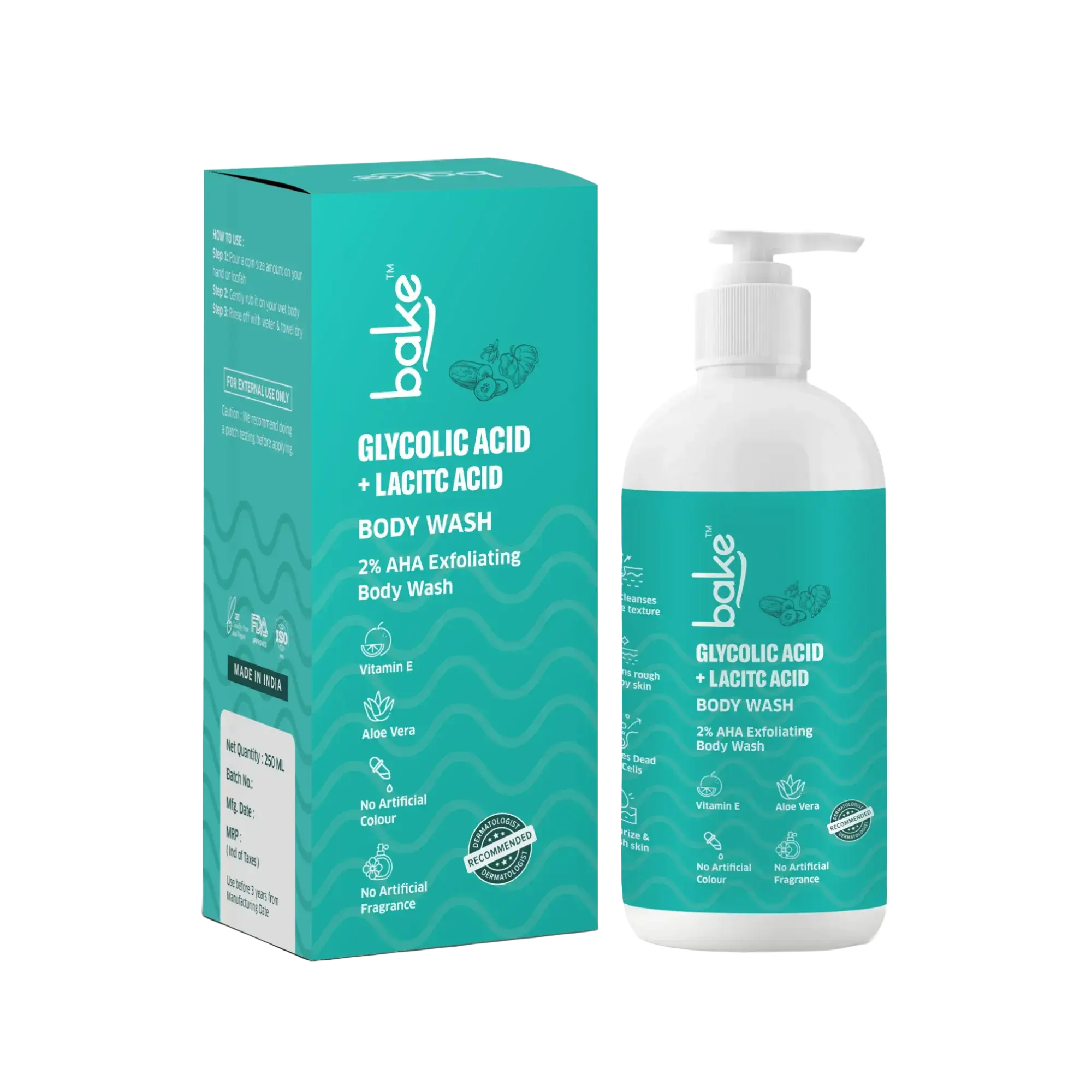 Bake Glycolic Acid & Lactic Acid Body Wash