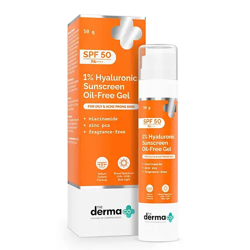The Derma Co 1% Hyaluronic Sunscreen Oil-Free Gel SPF 50
