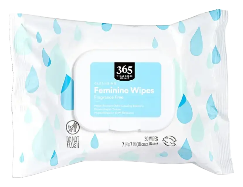 365 Everyday Value Feminine Wipes Fragrance Free