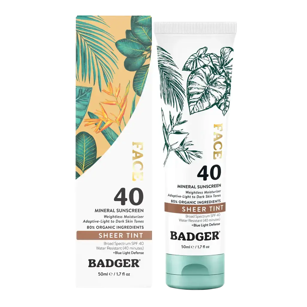 Badger Tinted Face Mineral Sunscreen SPF 40