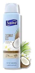 Suave Dry Spray Antiperspirant Deodorant Coconut Kiss