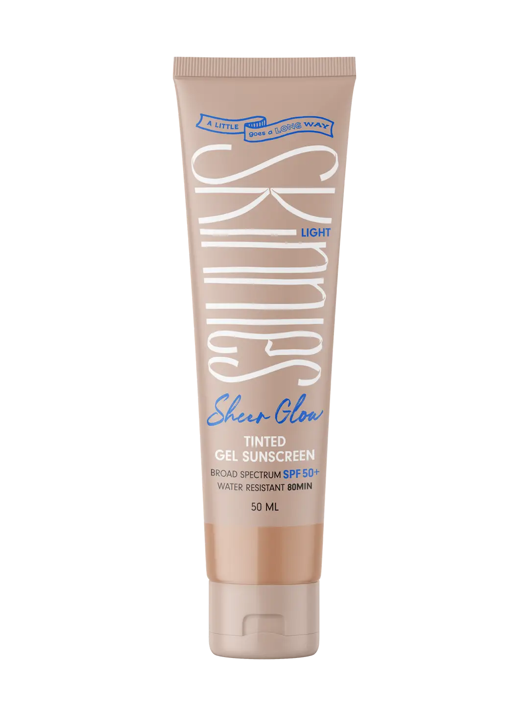 Skinnies Sheer Glow Tinted Gel Sunscreen SPF 50+ Light
