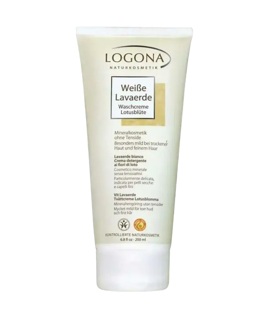 Logona Weiße Lavaerde Waschcreme Lotusblüte