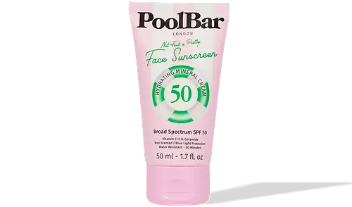 PoolBar London Face Sunscreen Hydrating Mineral Cream SPF 50