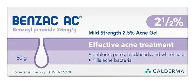 Benzac AC Acne Gel 2.5% Australia