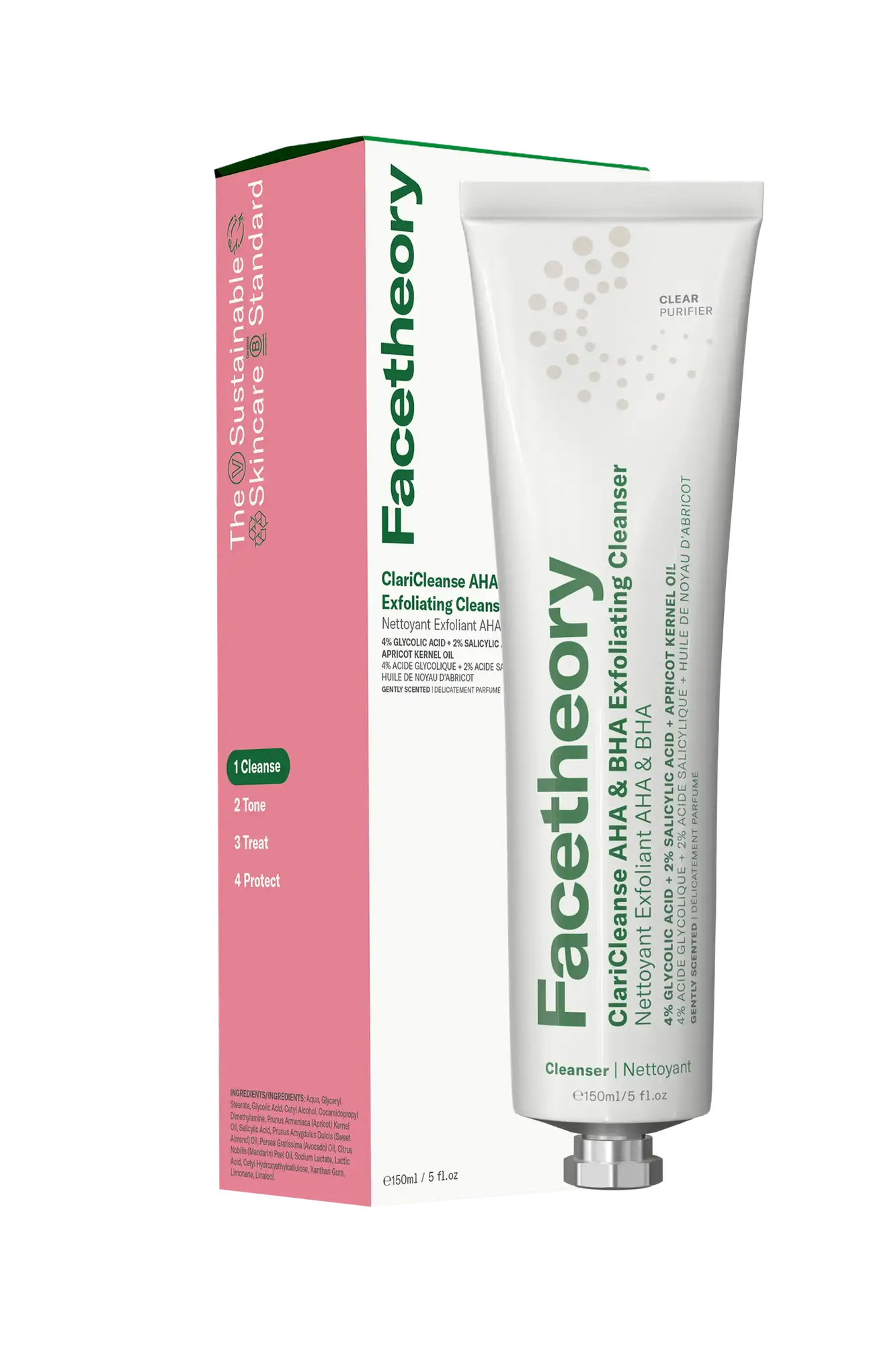 FaceTheory Claricleanse AHA & BHA Exfoliating Cleanser Unscented
