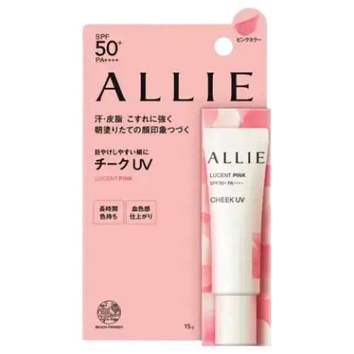 Kanebo Allie Cheek UV SPF 50+ PA++++ 01 Lucent Pink