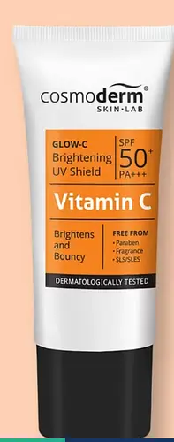 Cosmoderm glow-c brightening uv shield spf50+ pa+++