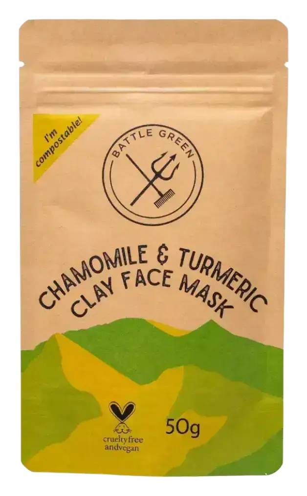 Battle Green Clay Face Mask Chamomile & Turmeric