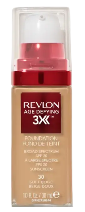 Revlon Age Defying 3X Foundation SPF 20 010 Bare Buff