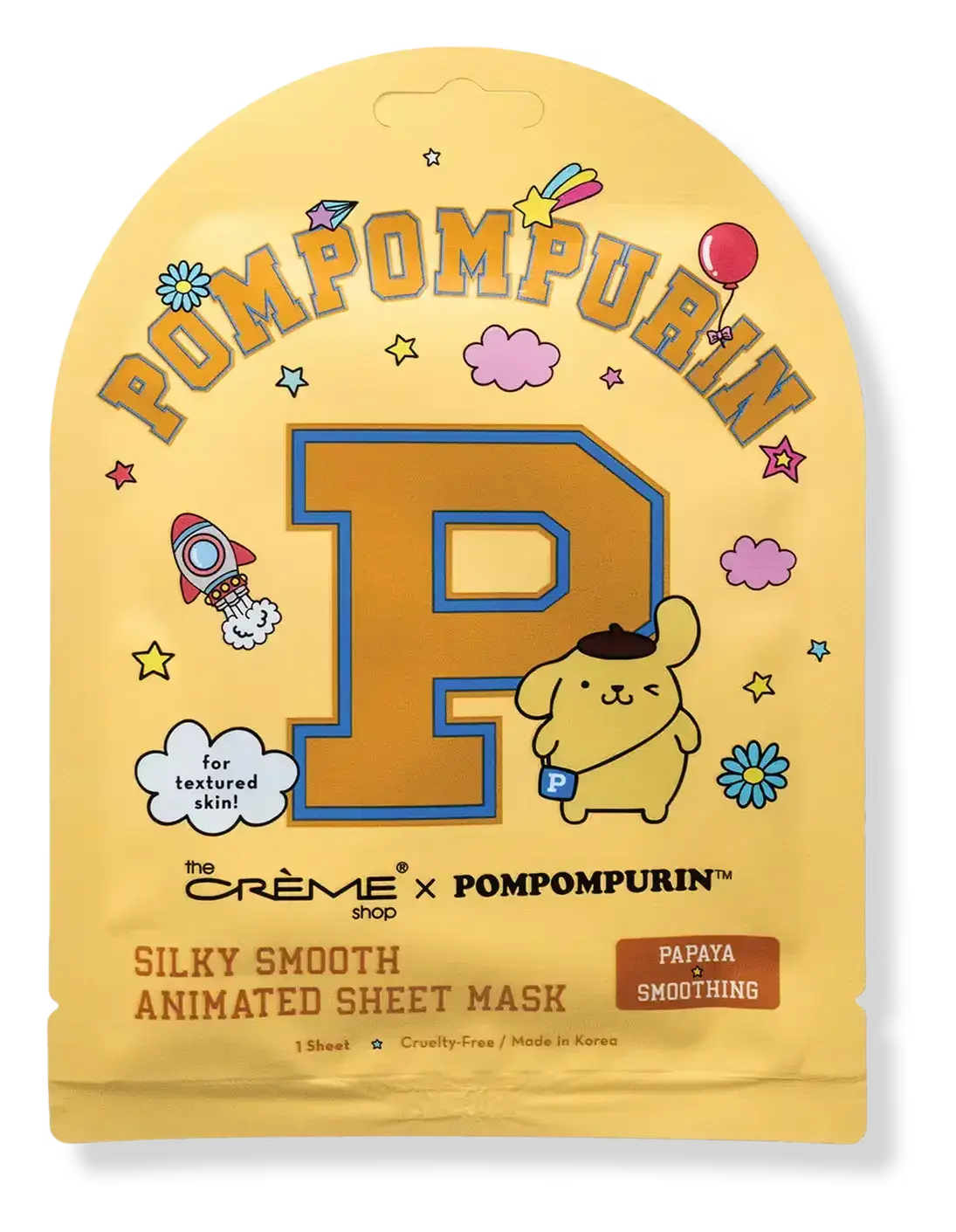 The Creme Shop Pompompurin Silky Smooth Animated Sheet Mask