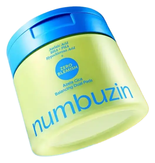 Numbuzin Zero Blemish Azela Cica Balancing Dual Pads